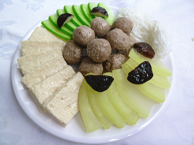 仿真食品 肉丸素菜