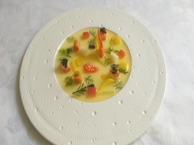 <b>仿真菜 番茄凍龍蝦冷盤模型</b>