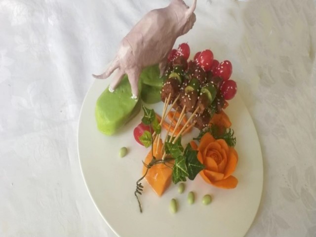 <b>仿真菜草原風情食品模型</b>