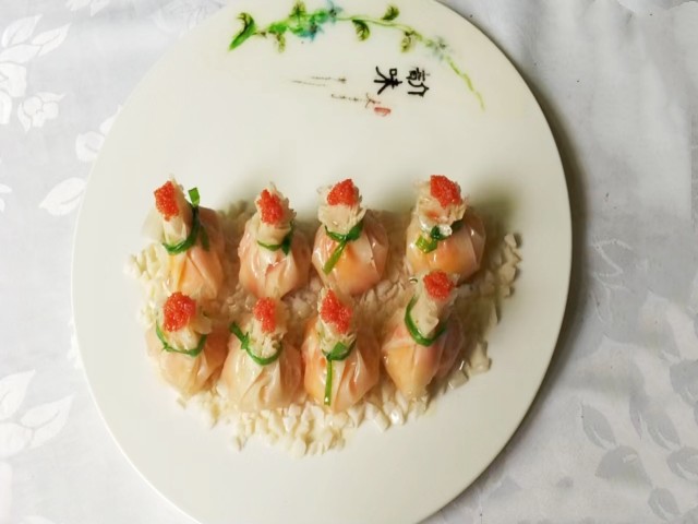 <b>食物仿真龍井蝦仁燒麥包模型</b>