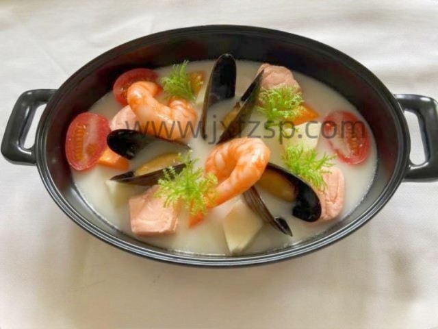 <b>仿真食海鮮鍋模型 燴忌廉海鮮模型</b>