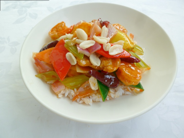 <b>食物模型 腰果蝦仁海鮮炒飯模型</b>
