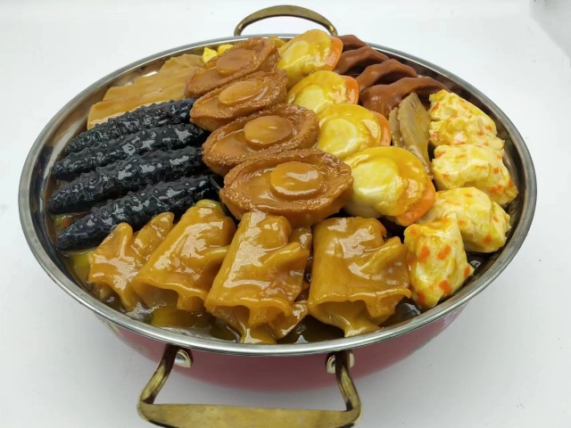 <b>仿真盆菜模型 花膠海參鮑魚盆菜模型</b>